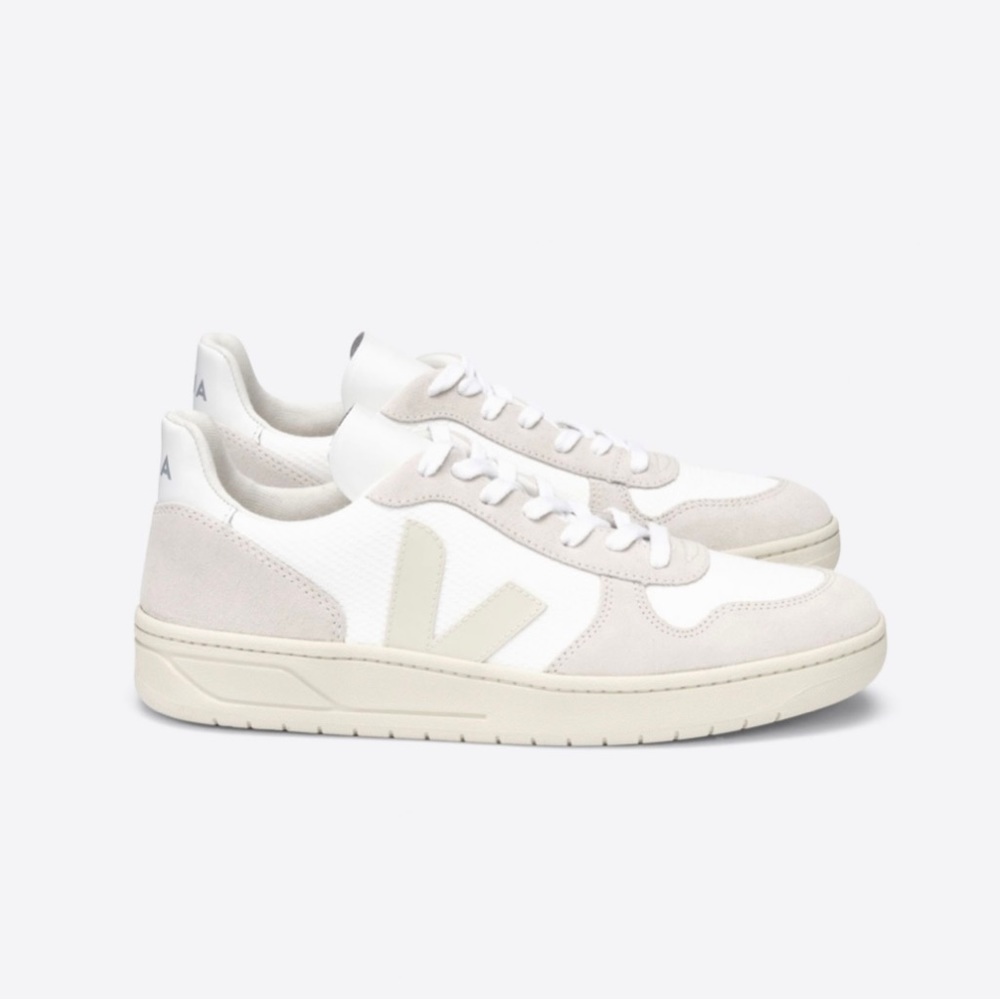VEJA V-10 B-MESH WHITE NATURAL PIERRE